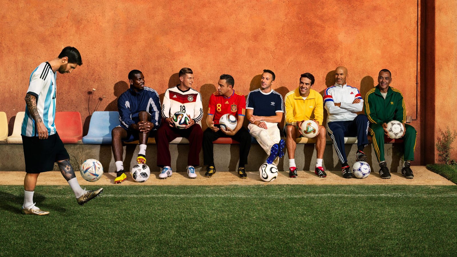 OMB Global Lead Activation: Messi, Pogba, Kroos, Xavi, Del Piero, Kaka, Zidane, and Cafu