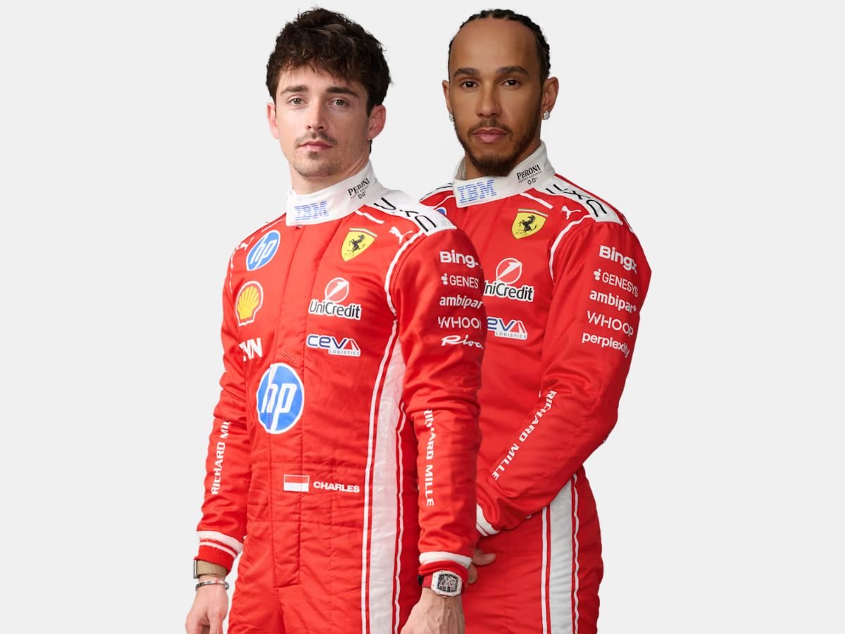 Scuderia Ferrari HP, Charles (Left), and Lewis Hamilton (Right)