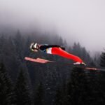 Finland's Wille Karhumaa competes in the men's ski jumping event at the Olympic Winter Games Milano Cortina 2026.