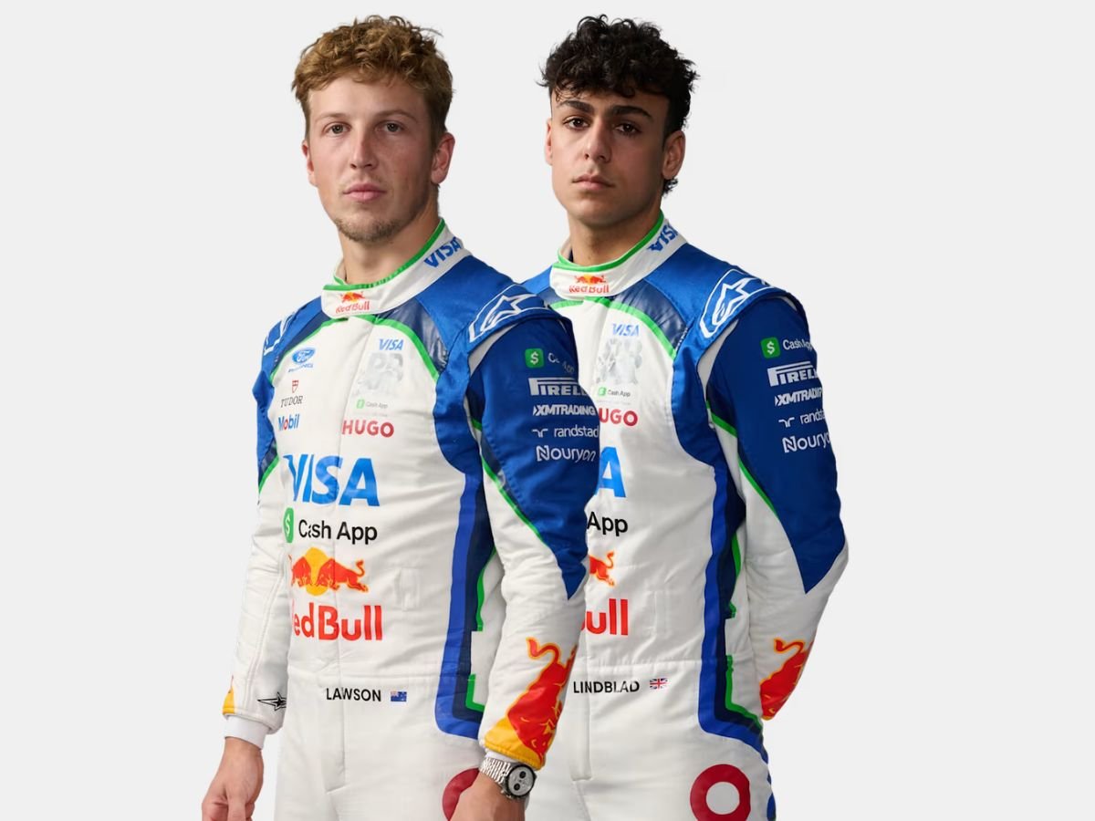 Visa Cash App RB Formula One Team, Liam Lawson (Left), and Arvid Lindblad (Right)