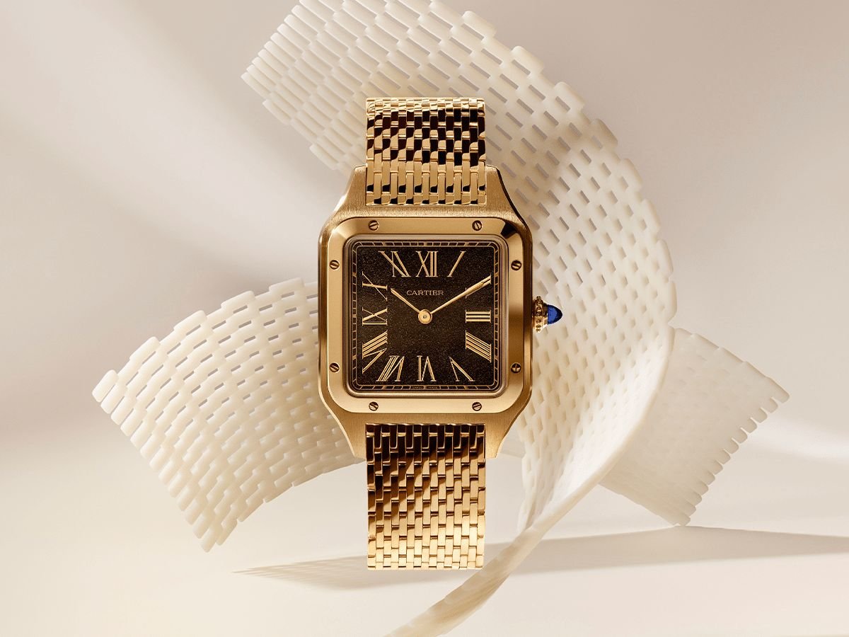 Cartier Santos-Dumont Ref. CRWGSA0123 (Obsidian/Yellow Gold)
