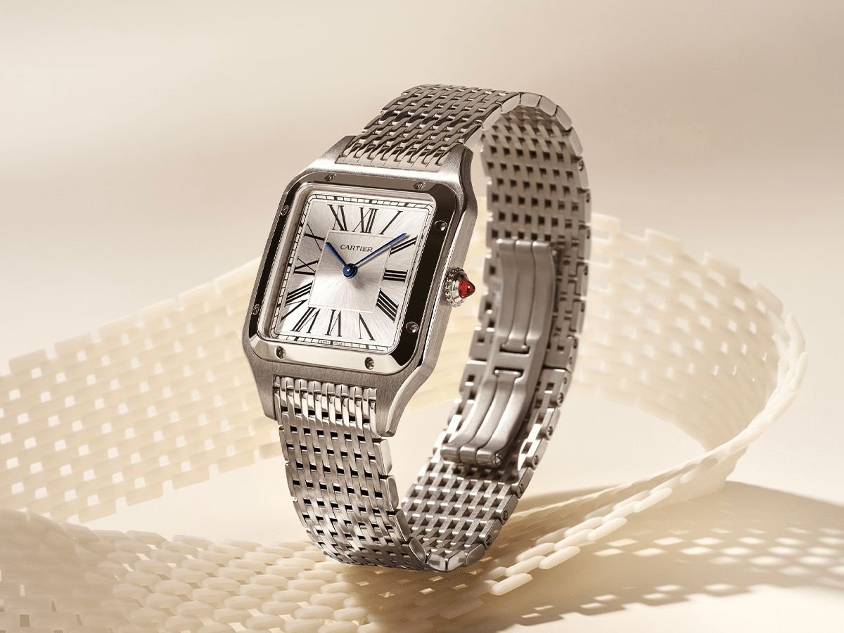 Cartier Santos-Dumont Ref. CRWGSA0124 (Silver/Platinum)