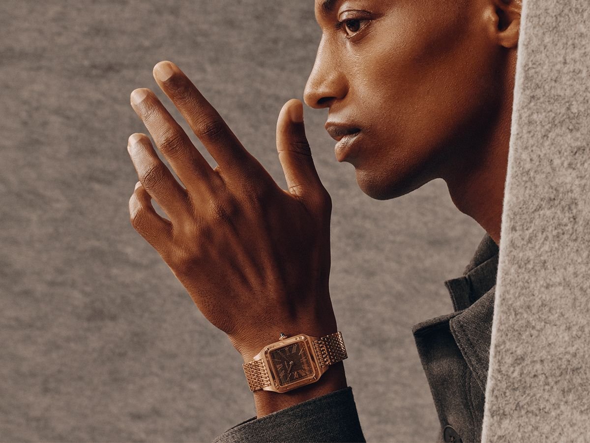 Cartier Santos-Dumont Ref. CRWGSA0123 (Obsidian/Yellow Gold)