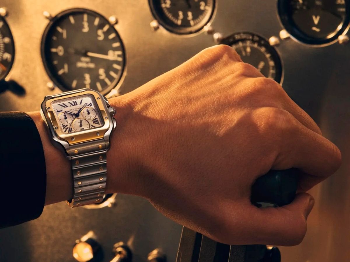 Santos de Cartier Chronograph (Yellow Gold/Steel) Ref. CRW2SA0035