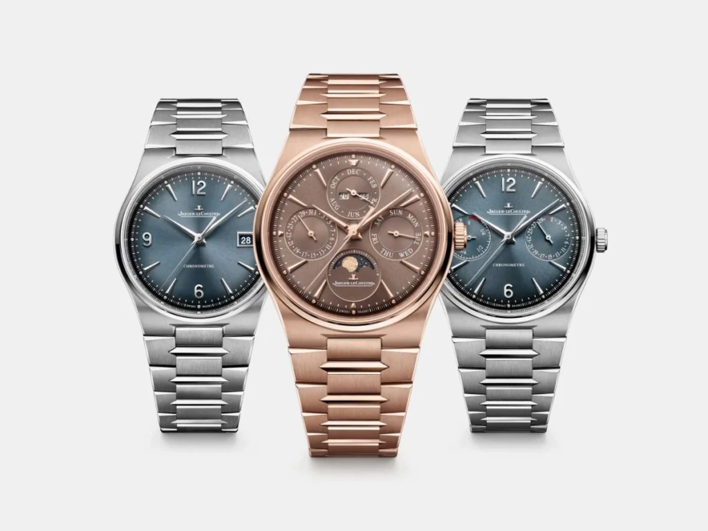 Jaeger-LeCoultre Master Control Chronometre Date. Ref. Q4158120, Master Control Chronometre Date Power Reserve Ref. Q4168120, and Perpetual Calendar Ref. Q417216J