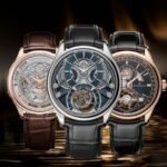Jaeger-LeCoultre Master Hybris Mechanica Ultra Thin Minute Repeater Tourbillon Ref. Q13125S2, Master Grande Tradition Tourbillon Jumping Date Ref. Q4202480, and Master Hybris Inventiva Gyrotourbillon À Stratosphère Ref. Q5306480