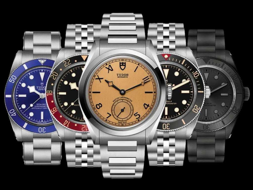 TUDOR Monarch Ref. M2639W1A0U-0001, TUDOR Black Bay 54 Ref. M79000B-0001, Tudor Black Bay 54 Ref. M79000B-0002, TUDOR Black Bay 58 GMT Ref. M7939G1A0NRU-0003, TUDOR Black Bay 58 Ref. M7939A1A0NU-0001, M7939A1A0NU-0002, and M7939A1A0NU-0003, and TUDOR Black Bay 58 Ref. M7939A1A0NU-0003