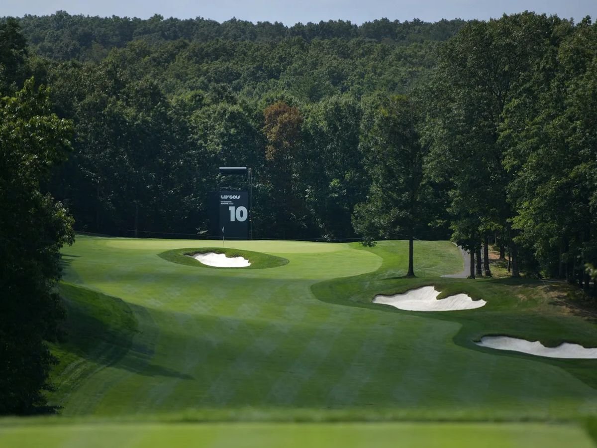 A View of the Camera Stand at the 10th green at The International in Bolton.