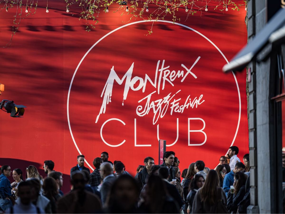 Crowds gather at the Montreux Jazz Festival Club for an event.