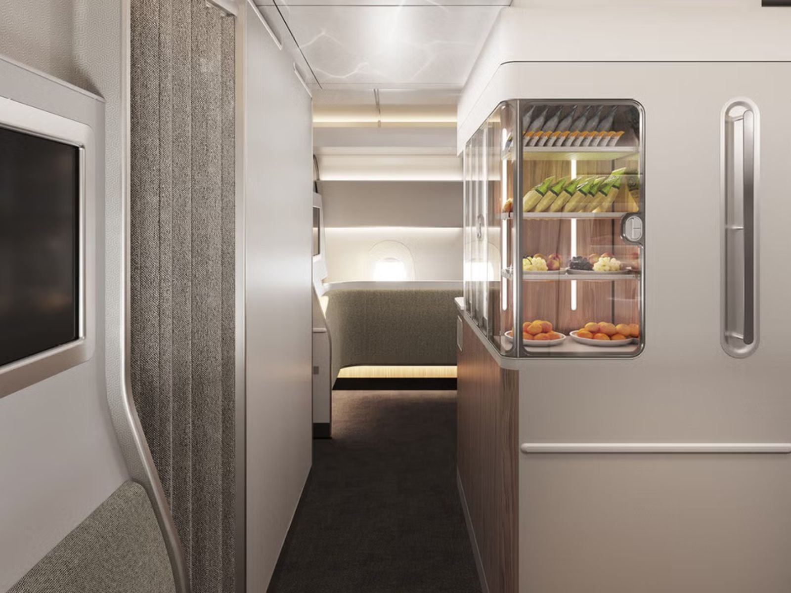 Qantas A350-1000ULR Project Sunrise Wellbeing Zone Snack Bar